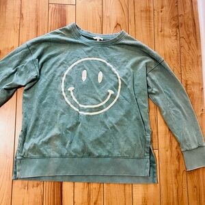 easel Greenish Blue Crewneck Sweatshirt